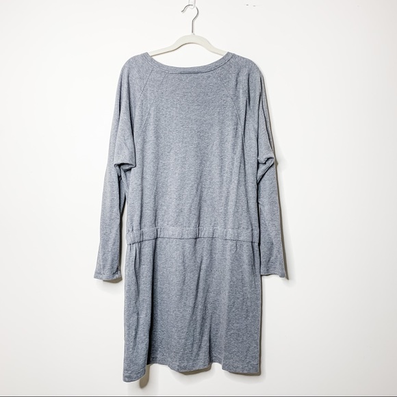 NWT Loft Gray Knit Drawstring Waist Mini Dress XL - Picture 3 of 5